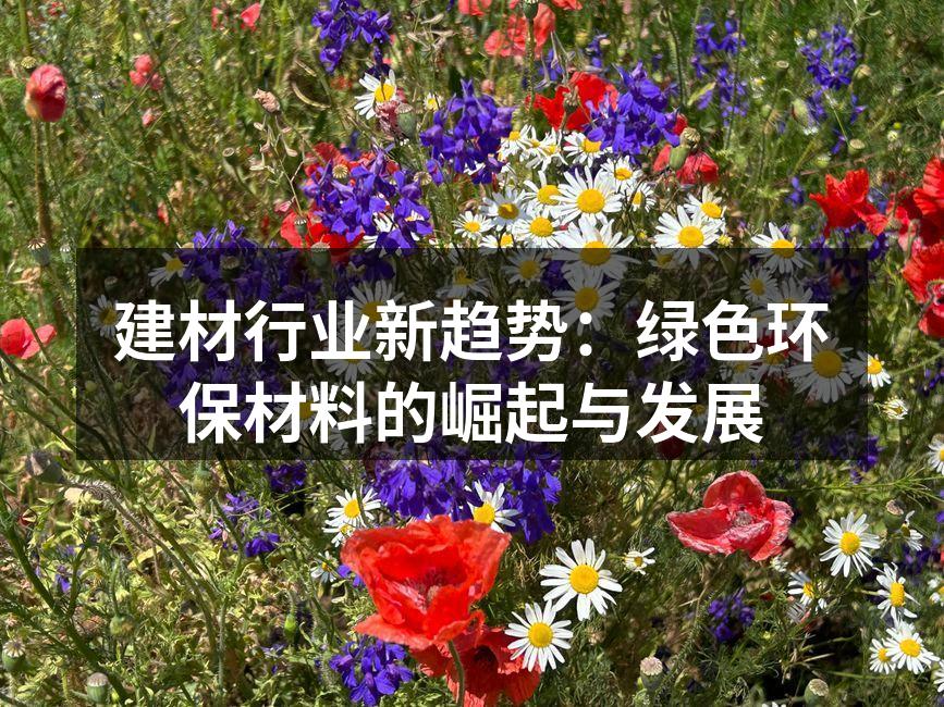 绿色环保材料的应用实例